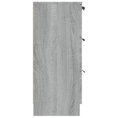 Dressoir 60X30X70 Cm Bewerkt Hout Eikenkleurig Grijs sonoma