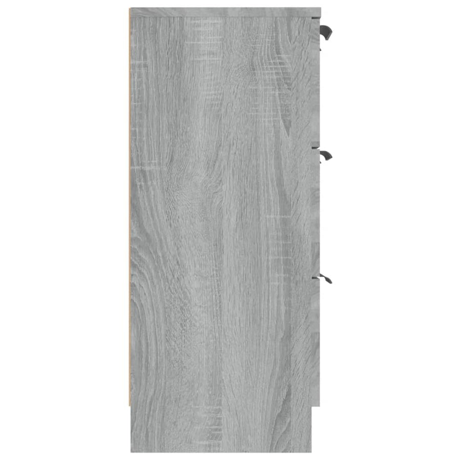 Dressoir 60X30X70 Cm Bewerkt Hout Eikenkleurig Grijs sonoma