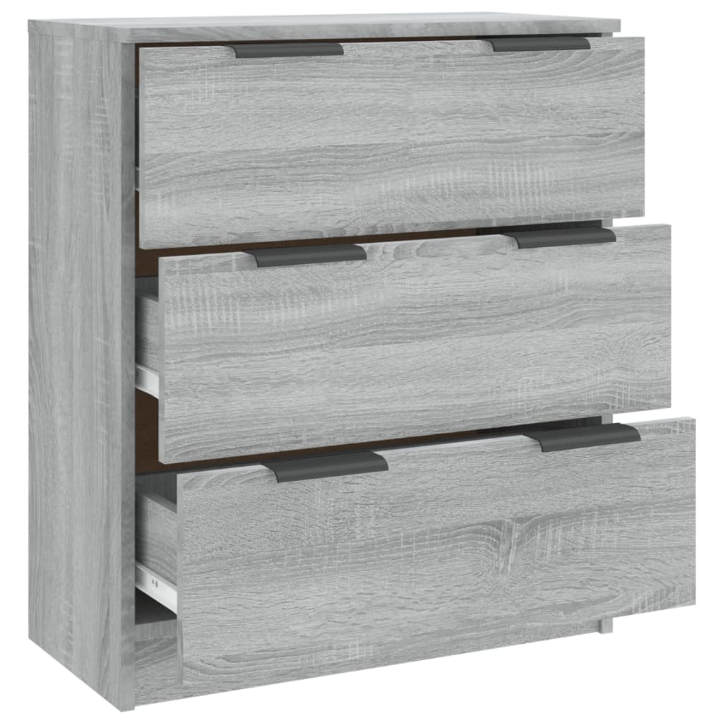 Dressoir 60X30X70 Cm Bewerkt Hout Eikenkleurig Grijs sonoma