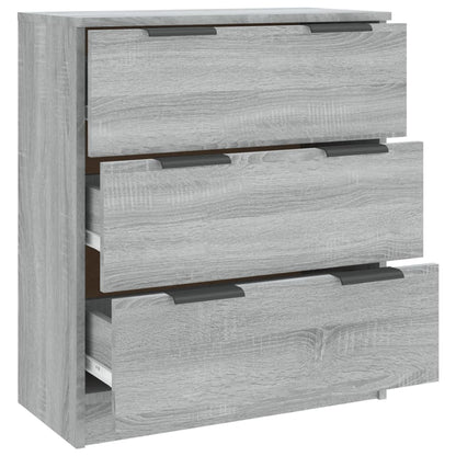 Dressoir 60X30X70 Cm Bewerkt Hout Eikenkleurig Grijs sonoma