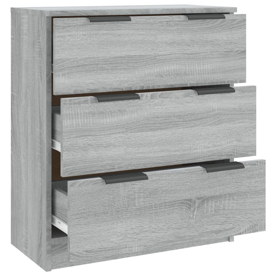 Dressoir 60X30X70 Cm Bewerkt Hout Eikenkleurig Grijs sonoma