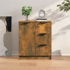 Dressoir 60x30x70 cm bewerkt hout gerookt eiken