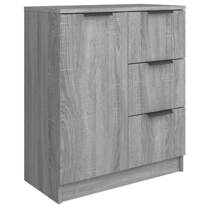 Dressoir 60X30X70 Cm Bewerkt Hout Eikenkleurig Grijs sonoma