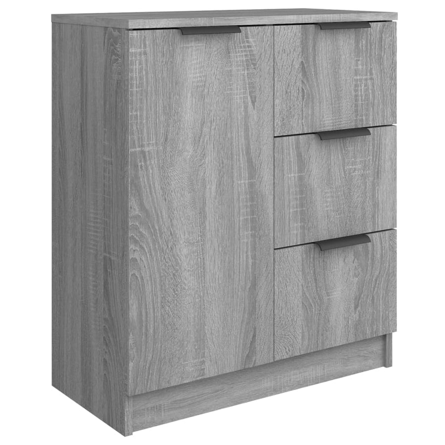 Dressoir 60X30X70 Cm Bewerkt Hout Eikenkleurig Grijs sonoma
