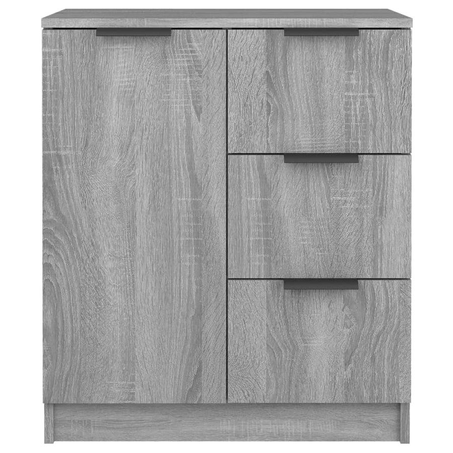 Dressoir 60X30X70 Cm Bewerkt Hout Eikenkleurig Grijs sonoma