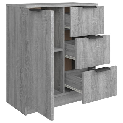 Dressoir 60X30X70 Cm Bewerkt Hout Eikenkleurig Grijs sonoma