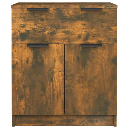 Dressoir 60X30X70 Cm Bewerkt Hout Gerookt Eikenkleurig