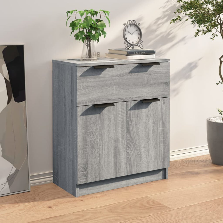 Dressoir 60X30X70 Cm Bewerkt Hout Grijs Sonoma Eikenkleurig
