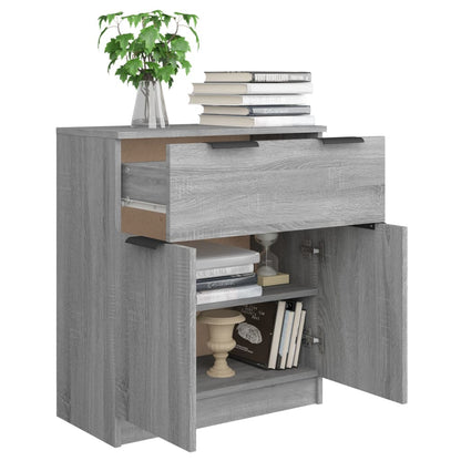 Dressoir 60X30X70 Cm Bewerkt Hout Grijs Sonoma Eikenkleurig