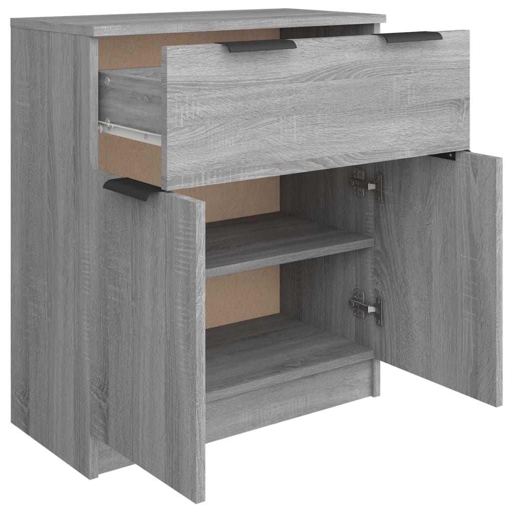 Dressoir 60X30X70 Cm Bewerkt Hout Grijs Sonoma Eikenkleurig