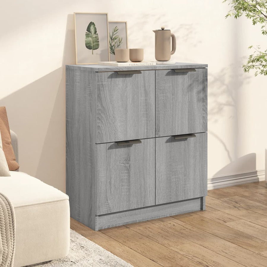 Dressoir 60X30X70 Cm Bewerkt Hout Grijs Sonoma Eikenkleurig