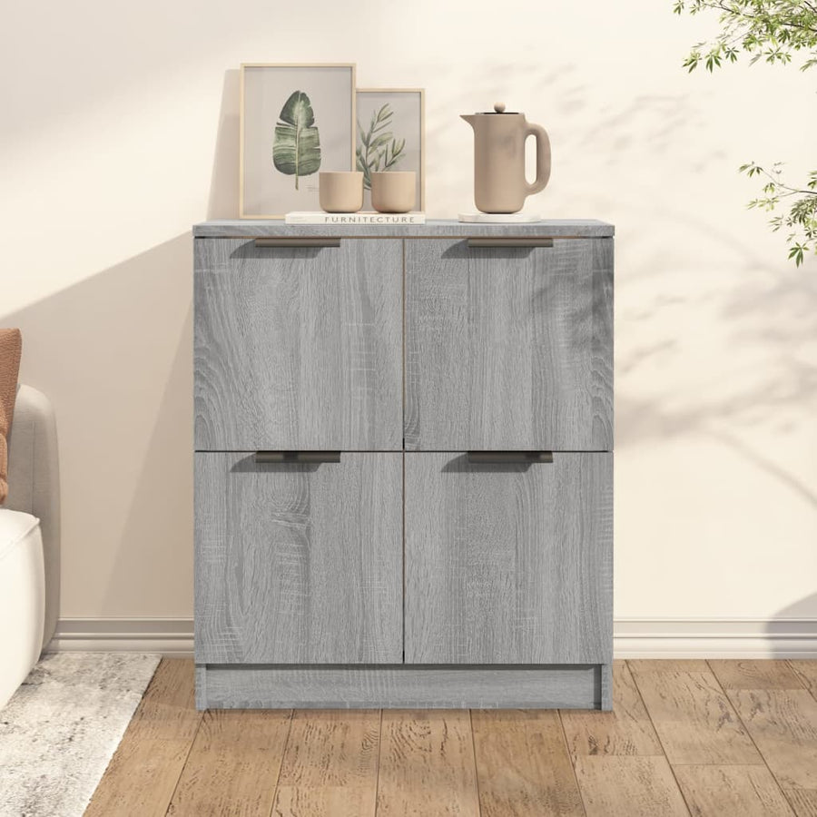 Dressoir 60X30X70 Cm Bewerkt Hout Grijs Sonoma Eikenkleurig