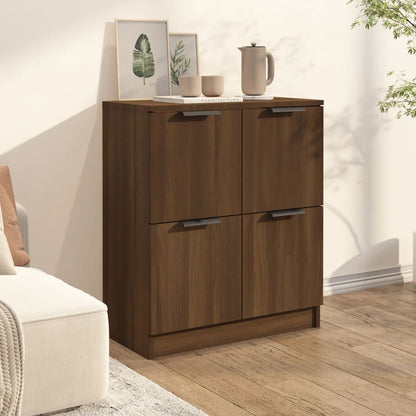 Dressoir 60x30x70 cm bewerkt hout bruin eikenkleur