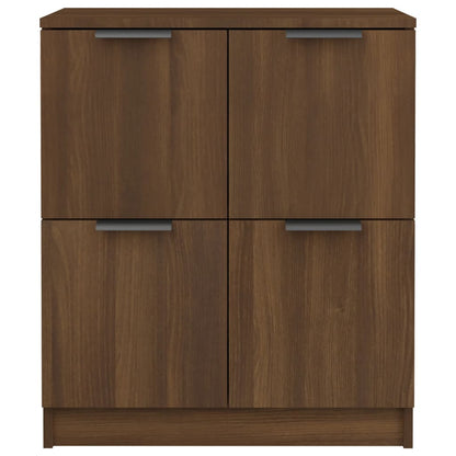 Dressoir 60x30x70 cm bewerkt hout bruin eikenkleur