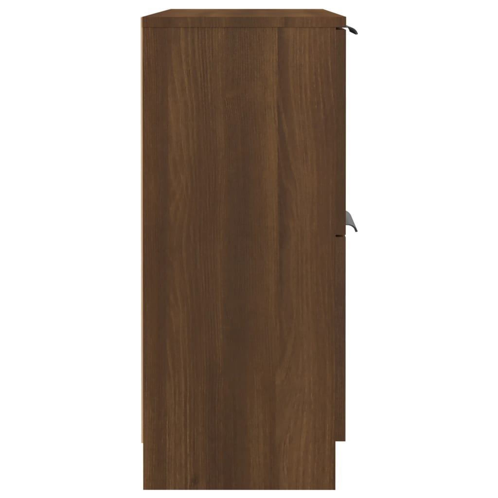 Dressoir 60x30x70 cm bewerkt hout bruin eikenkleur