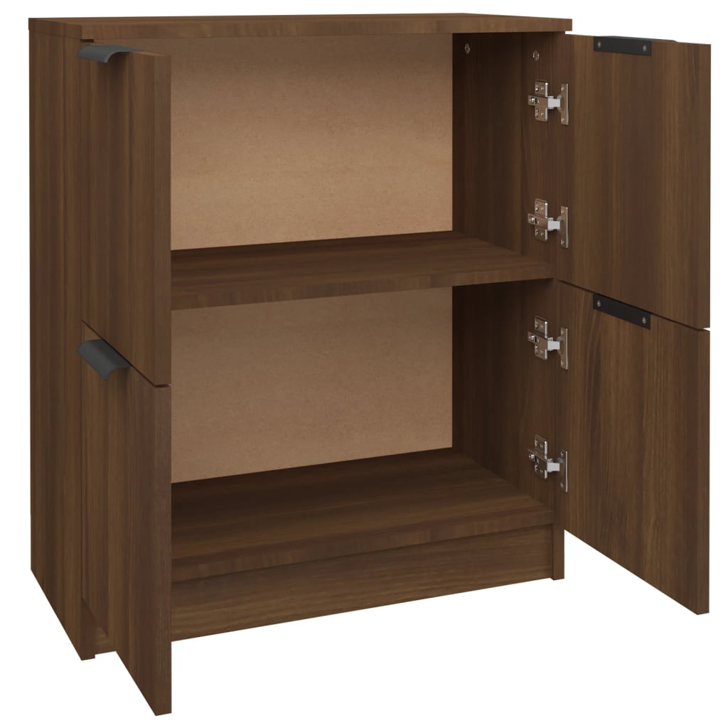 Dressoir 60x30x70 cm bewerkt hout bruin eikenkleur