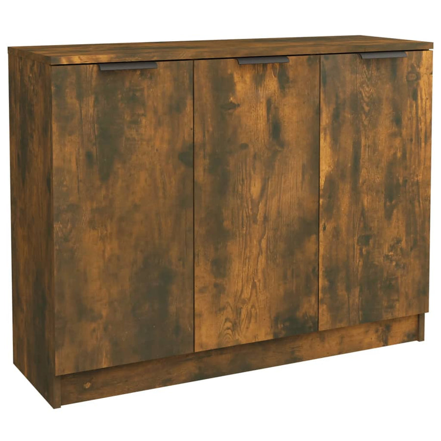 Dressoir 90,5X30X70 Cm Bewerkt Hout Kleurig Gerookt eiken