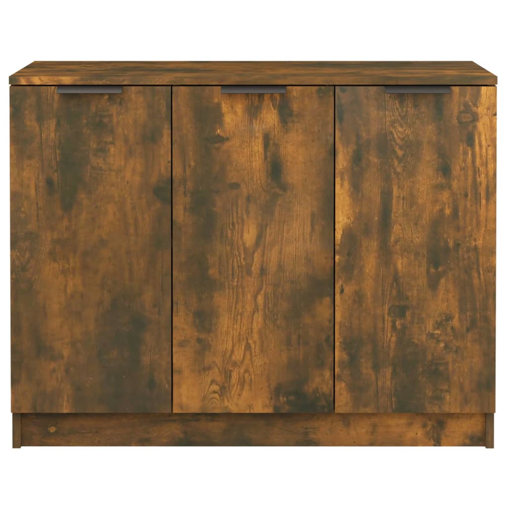 Dressoir 90,5X30X70 Cm Bewerkt Hout Kleurig Gerookt eiken