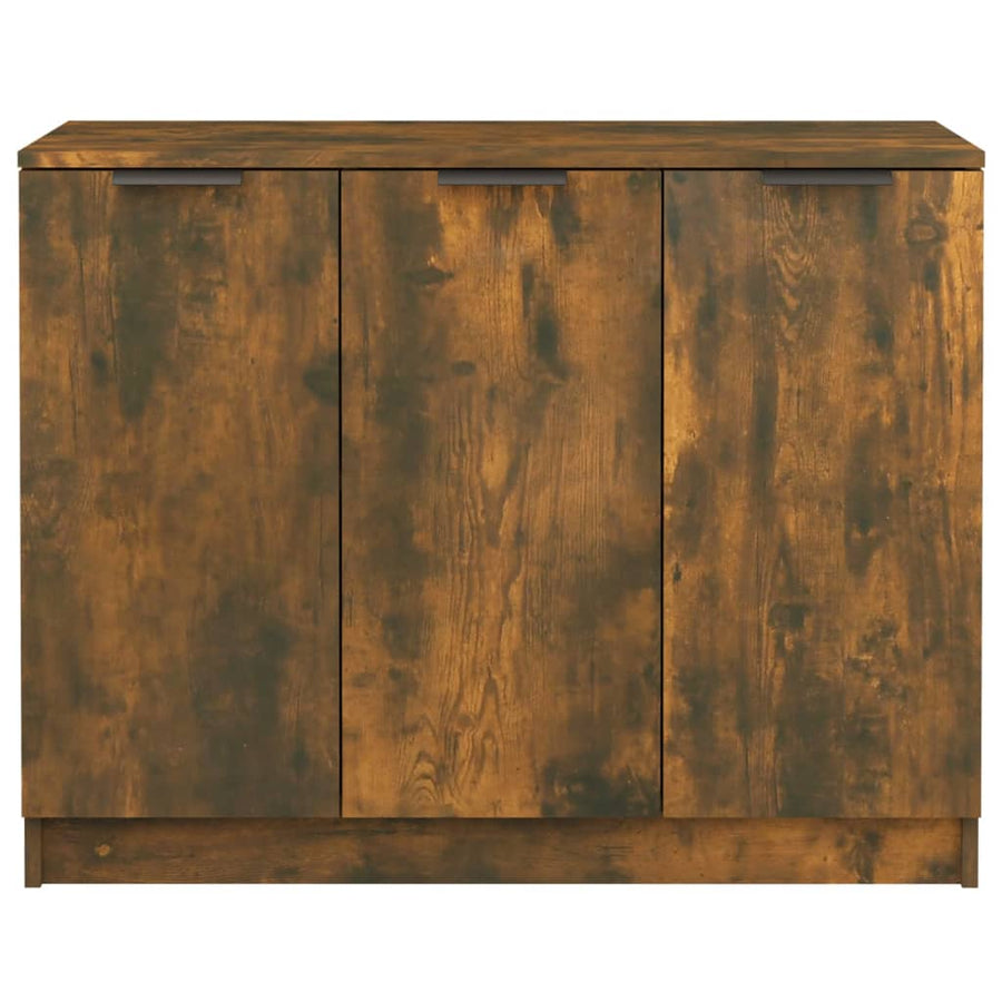 Dressoir 90,5X30X70 Cm Bewerkt Hout Kleurig Gerookt eiken