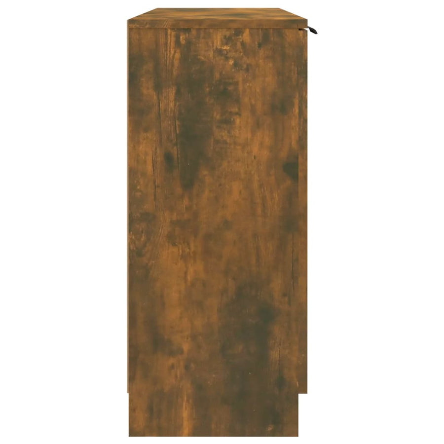 Dressoir 90,5X30X70 Cm Bewerkt Hout Kleurig Gerookt eiken