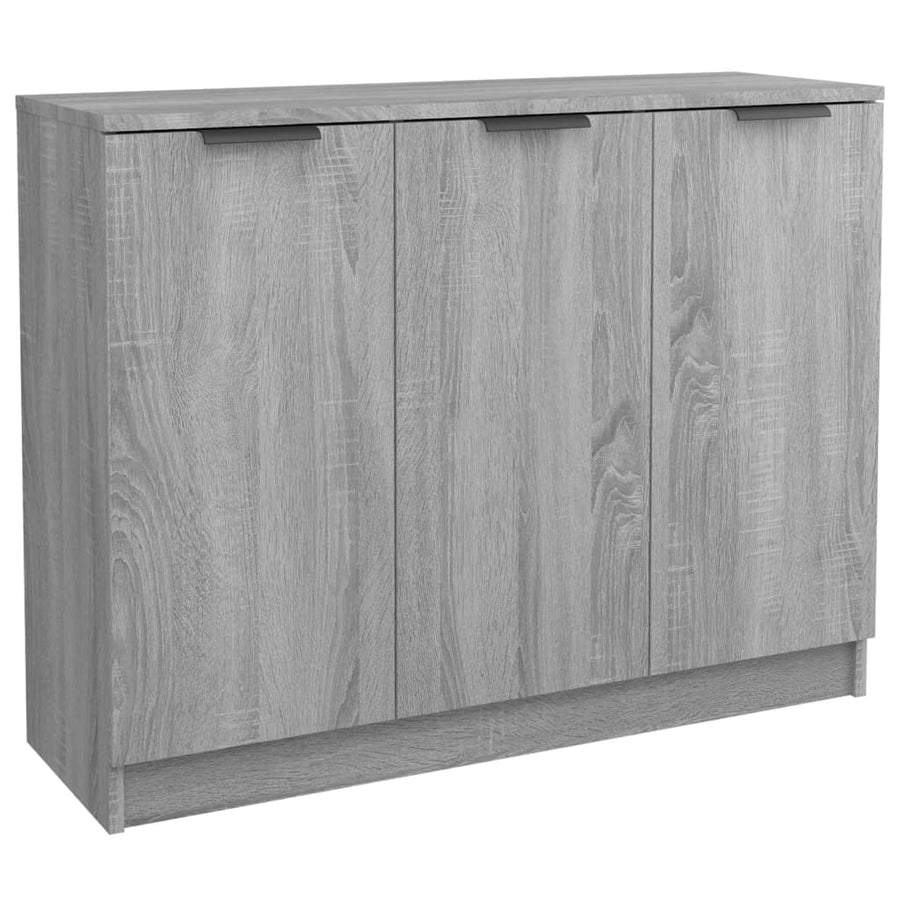 Dressoir 90,5X30X70 Cm Bewerkt Hout Eikenkleurig Grijs sonoma