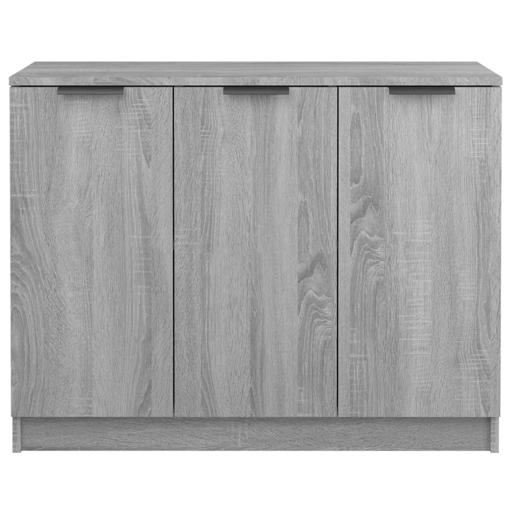 Dressoir 90,5X30X70 Cm Bewerkt Hout Eikenkleurig Grijs sonoma