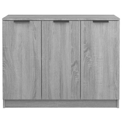 Dressoir 90,5X30X70 Cm Bewerkt Hout Eikenkleurig Grijs sonoma