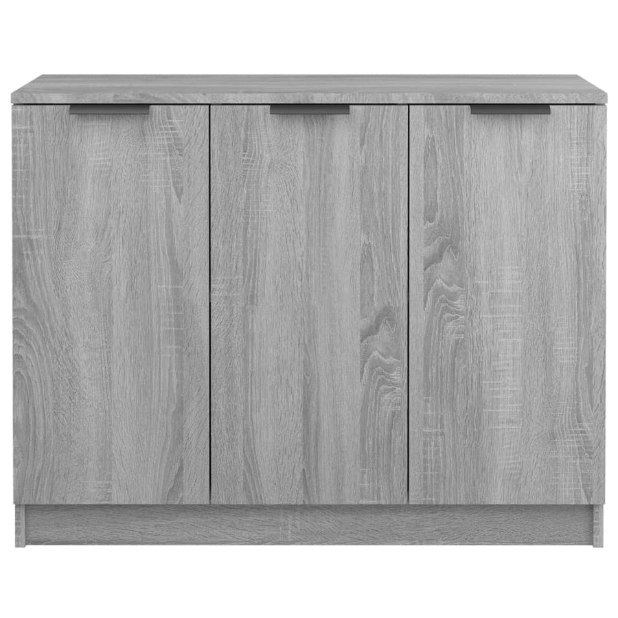 Dressoir 90,5X30X70 Cm Bewerkt Hout Eikenkleurig Grijs sonoma