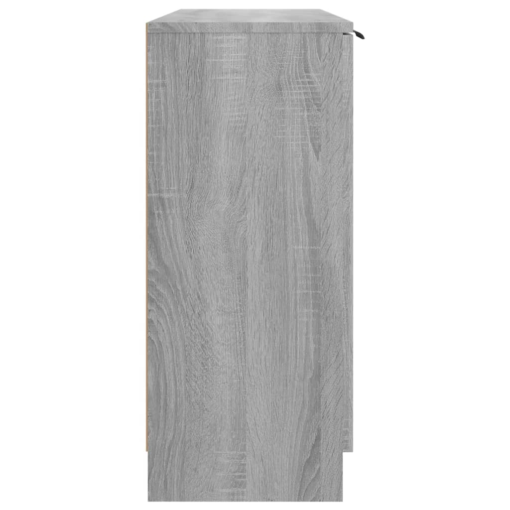 Dressoir 90,5X30X70 Cm Bewerkt Hout Eikenkleurig Grijs sonoma