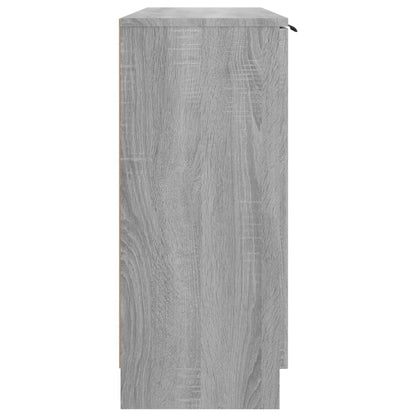 Dressoir 90,5X30X70 Cm Bewerkt Hout Eikenkleurig Grijs sonoma