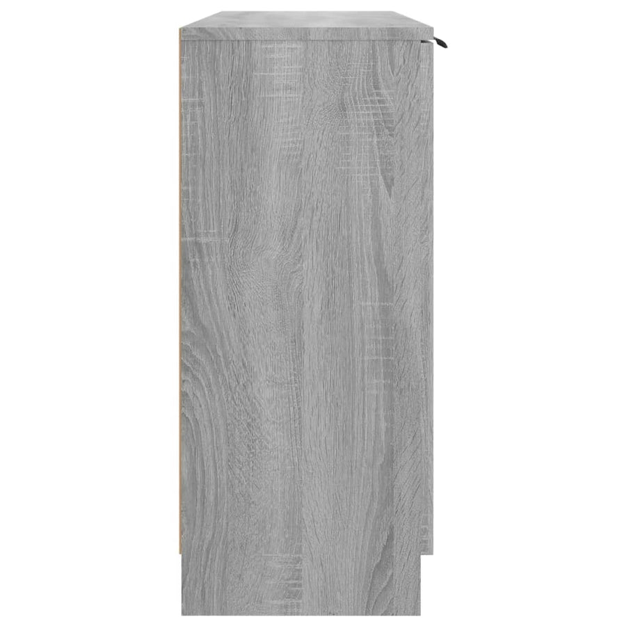 Dressoir 90,5X30X70 Cm Bewerkt Hout Eikenkleurig Grijs sonoma