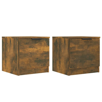 Nachtkastjes 40X39X40 Cm Kleurig 2 Gerookt eiken