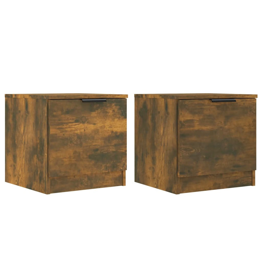 Nachtkastjes 40X39X40 Cm Kleurig 2 Gerookt eiken