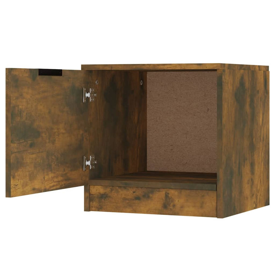 Nachtkastjes 40X39X40 Cm Kleurig 2 Gerookt eiken