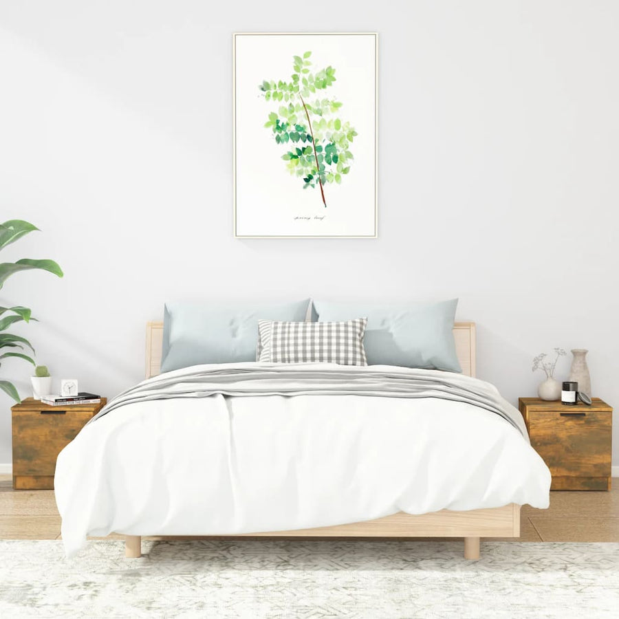 Nachtkastjes 40X39X40 Cm Kleurig 2 Gerookt eiken