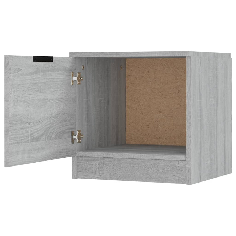 Nachtkastjes 40X39X40 Cm Eikenkleurig 2 Grijs sonoma