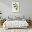 Nachtkastjes 2 st bewerkt hout gerookt eiken 45x39x50 cm wandmontage