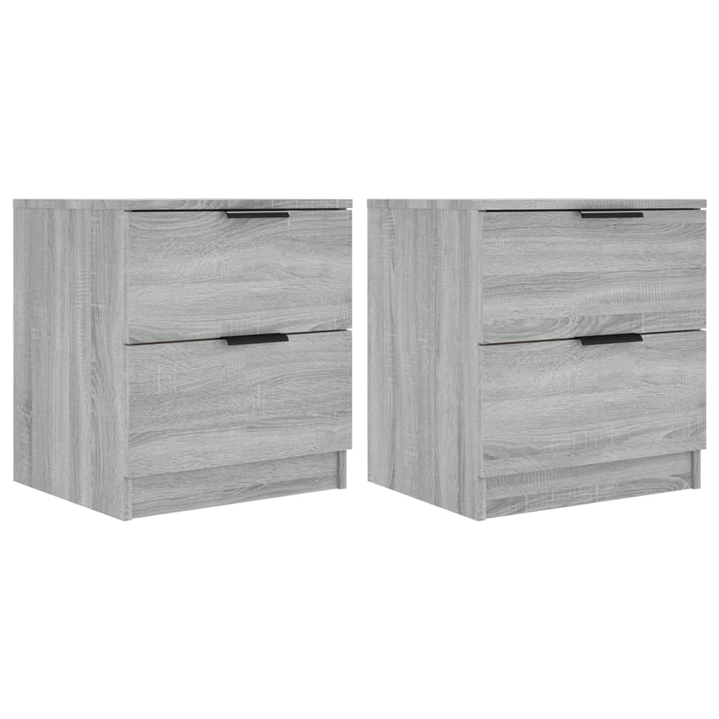 Nachtkastjes Bewerkt Hout Eikenkleurig 2 Grijs sonoma