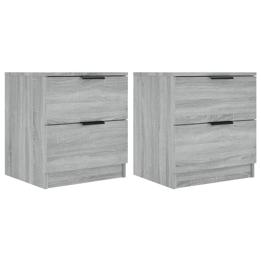 Nachtkastjes Bewerkt Hout Eikenkleurig 2 Grijs sonoma