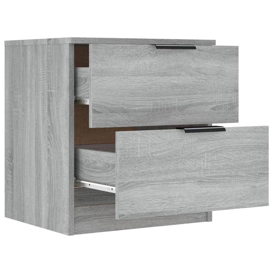 Nachtkastjes Bewerkt Hout Eikenkleurig 2 Grijs sonoma