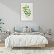 Bedside tables 2 pcs engineered wood grey Sonoma oak colour