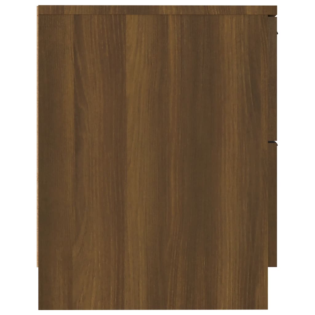 Nachtkastjes 2 St Bewerkt Hout Bruineikenkleurig