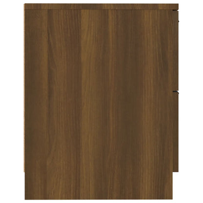 Nachtkastjes 2 St Bewerkt Hout Bruineikenkleurig