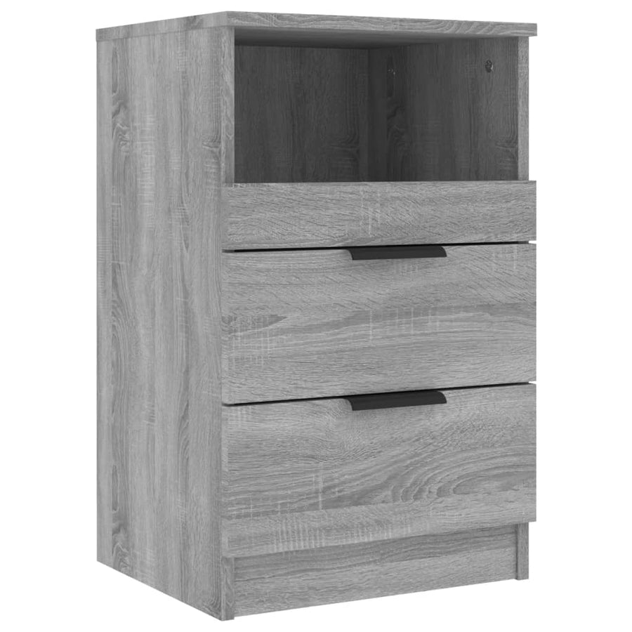 Nachtkastjes Bewerkt Hout Eikenkleurig 2 Grijs sonoma