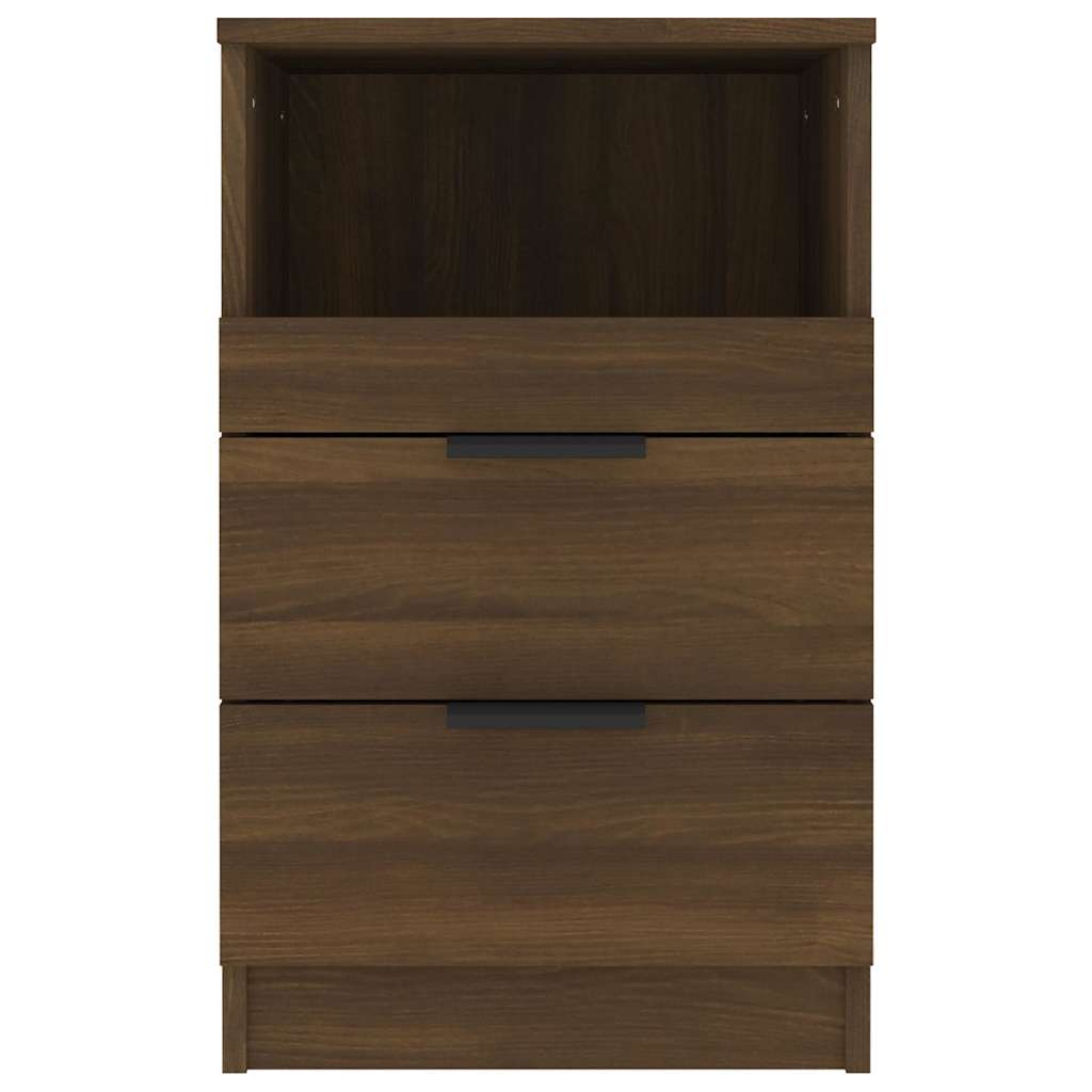 Nachtkastje bewerkt hout bruin eikenkleur