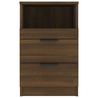 Nachtkastje bewerkt hout bruin eikenkleur