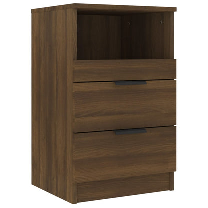 Nachtkastjes 2 st bewerkt hout bruin eikenkleur