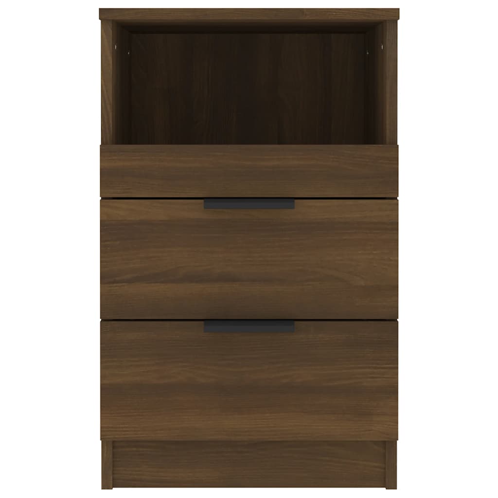 Nachtkastjes 2 st bewerkt hout bruin eikenkleur