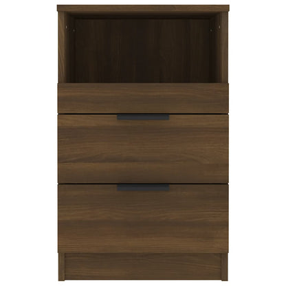 Nachtkastjes 2 st bewerkt hout bruin eikenkleur