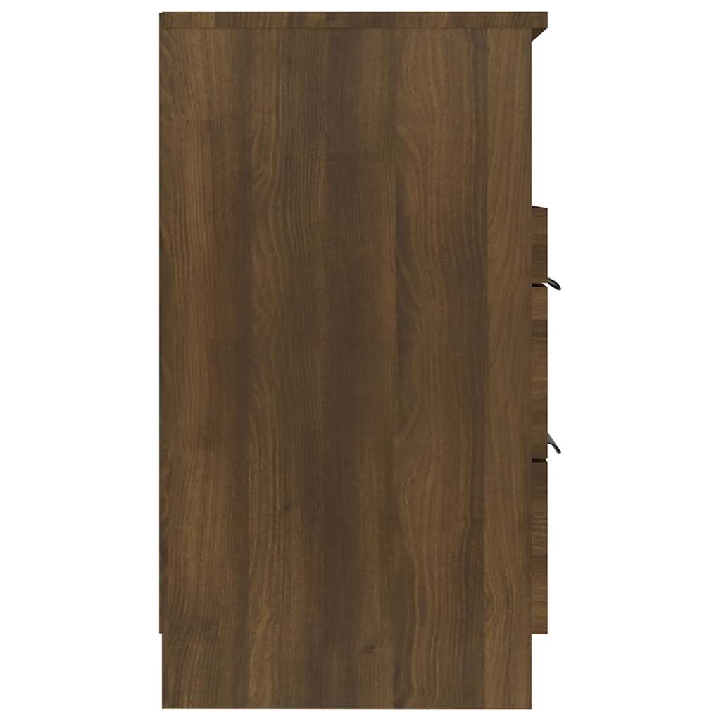 Nachtkastjes 2 st bewerkt hout bruin eikenkleur